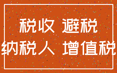 税收 避税_纳税人 增值税