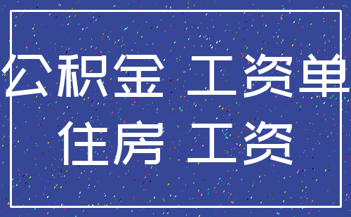 公积金 工资单_住房 工资