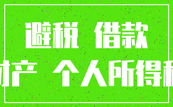 避税 借款_财产 个人所得税
