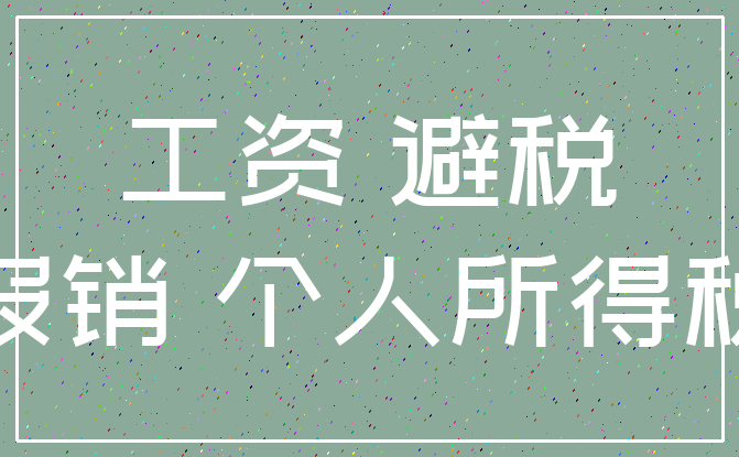 工资 避税_报销 个人所得税
