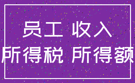 员工 收入_所得税 所得额