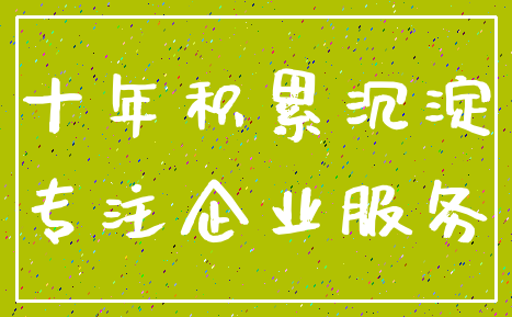 十年积累沉淀_专注企业服务