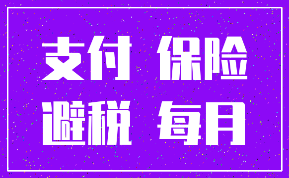 支付 保险_避税 每月