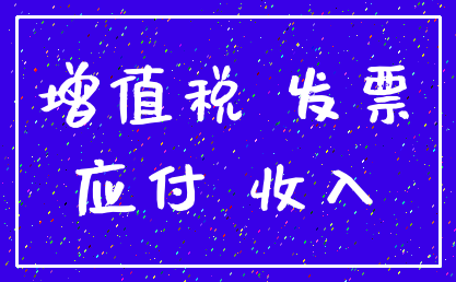 增值税 发票_应付 收入