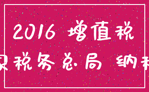 2016 增值税_国家税务总局 纳税人