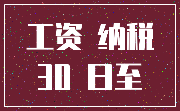 工资 纳税_30 日至