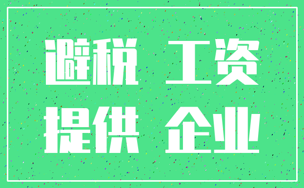 避税 工资_提供 企业