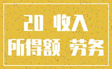 20 收入_所得额 劳务