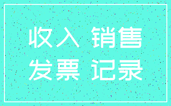 收入 销售_发票 记录