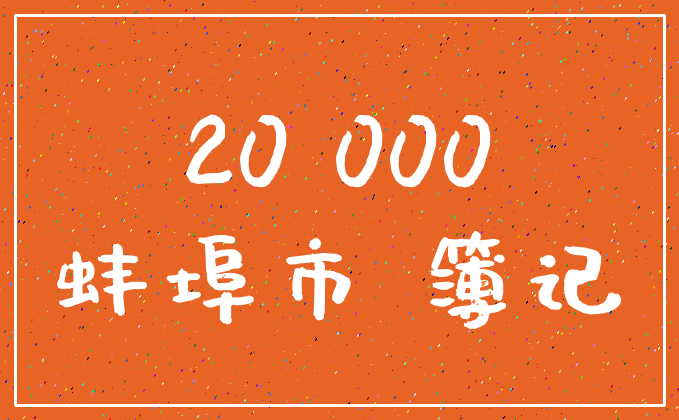 20 000_蚌埠市 簿记