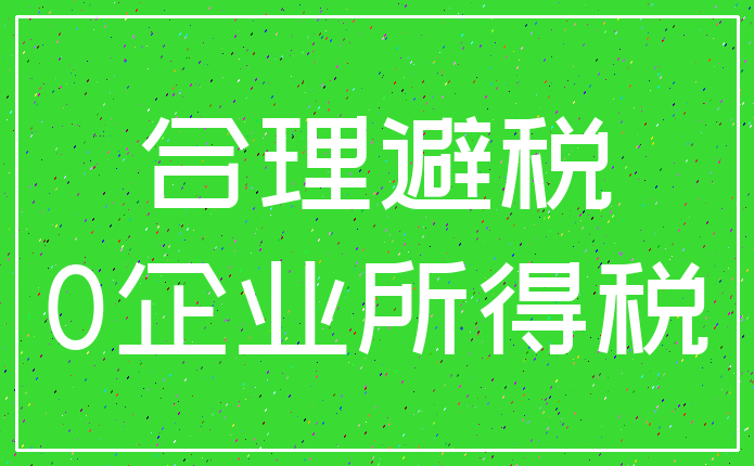 合理避税_0企业所得税