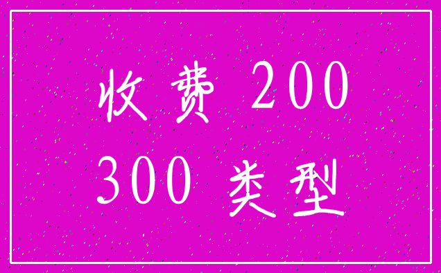 收费 200_300 类型