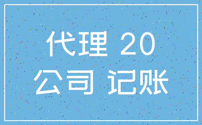 代理 20_公司 记账