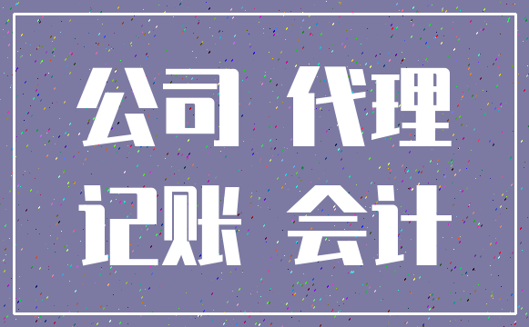 公司 代理_记账 会计