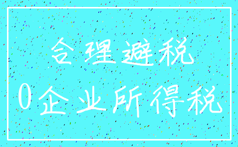 合理避税_0企业所得税