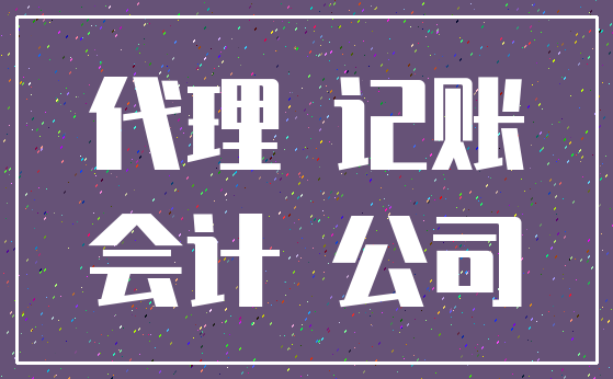 代理 记账_会计 公司