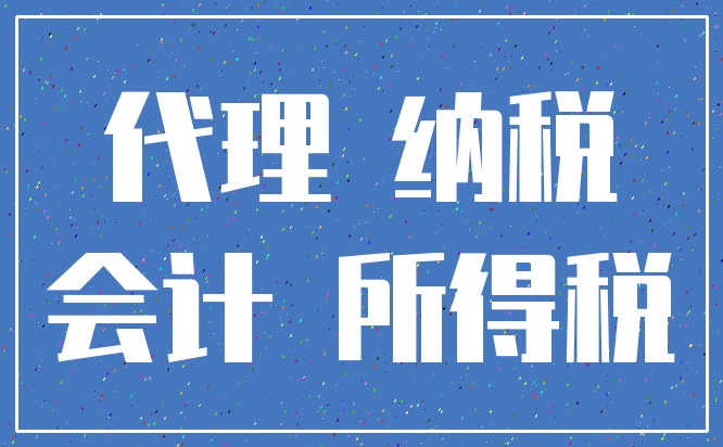 代理 纳税_会计 所得税