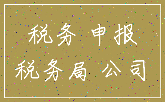 税务 申报_税务局 公司