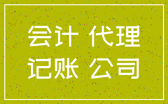 会计 代理_记账 公司