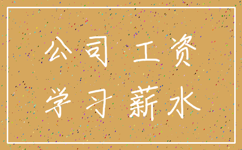 公司 工资_学习 薪水