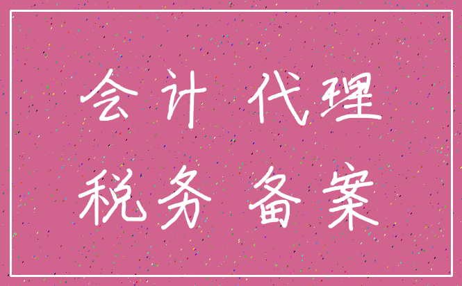 会计 代理_税务 备案