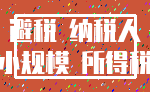 避税 纳税人_小规模 所得税