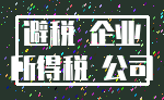 避税 企业_所得税 公司