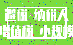 避税 纳税人_增值税 小规模