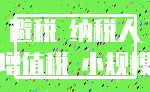 避税 纳税人_增值税 小规模