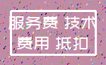 服务费 技术_费用 抵扣