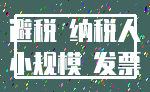 避税 纳税人_小规模 发票