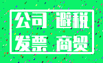 公司 避税_发票 商贸