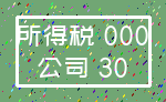 所得税 000_公司 30