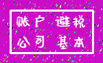 账户 避税_公司 基本