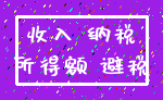 收入 纳税_所得额 避税