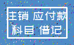 注销 应付款_科目 借记
