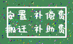 安置 补偿费_搬迁 补助费