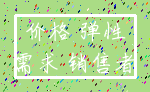 价格 弹性_需求 销售者