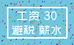工资 30_避税 薪水