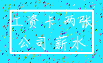 工资卡 两张_公司 薪水