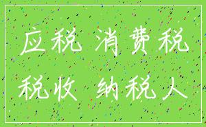 应税 消费税_税收 纳税人