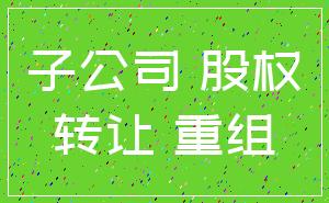 子公司 股权_转让 重组