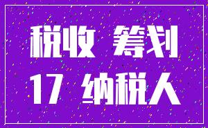 税收 筹划_17 纳税人