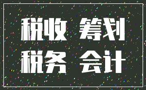 税收 筹划_税务 会计