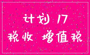 计划 17_税收 增值税