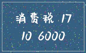 消费税 17_10 6000