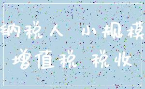 纳税人 小规模_增值税 税收