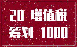 20 增值税_筹划 1000