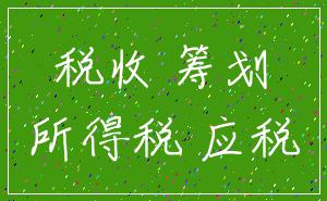 税收 筹划_所得税 应税